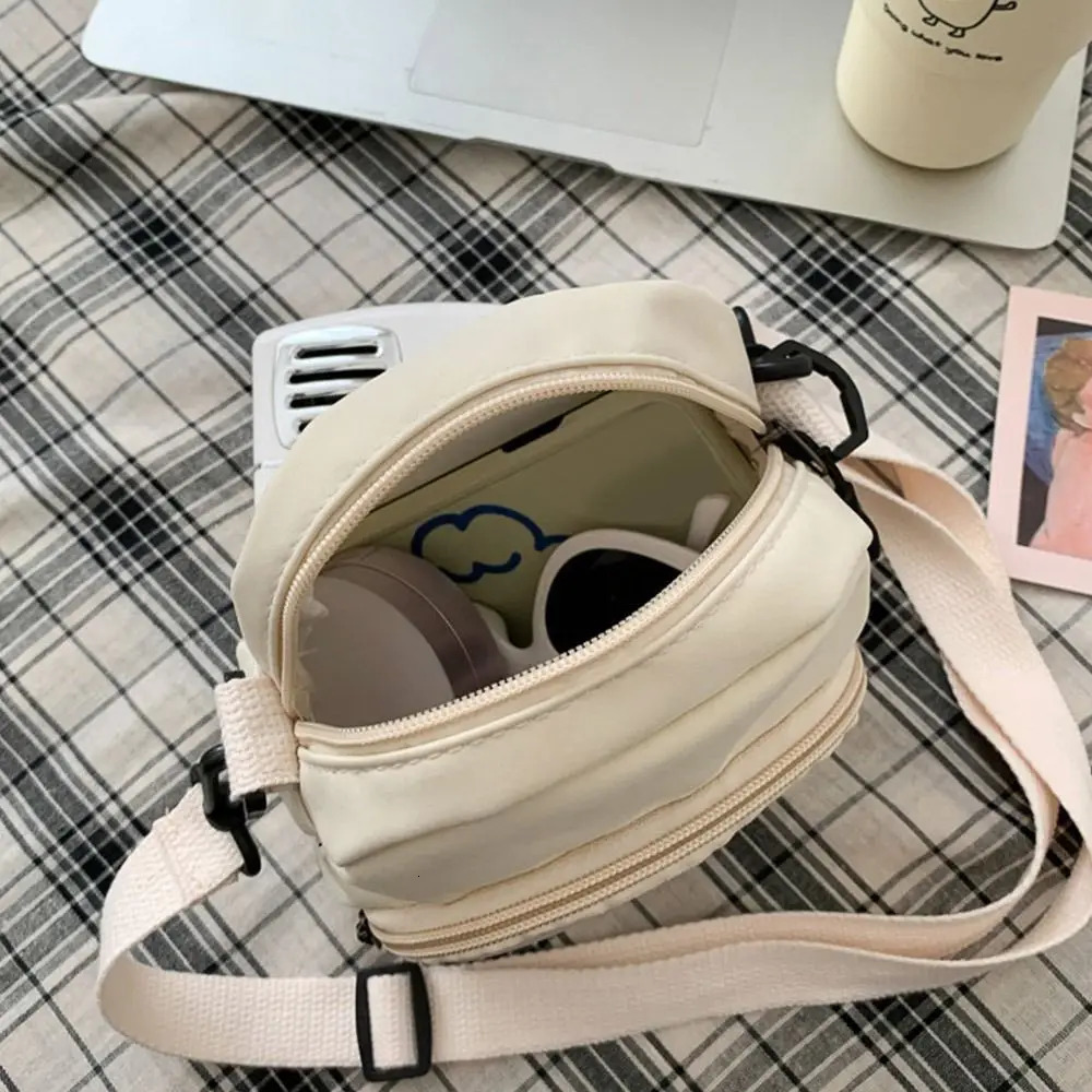 Fashion Casual Zipper Phone Pouch Solid Color Canvas Mini Handbag Shoulder Bag Crossbody Travel Messenger For Women Men 260311