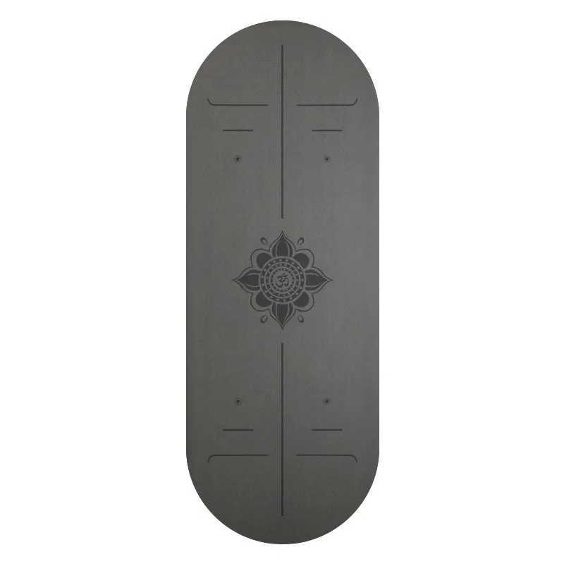 Non Slip Folding Nature Rubber Customized Oval Pu Thick Yoga Mat Indoor Professional Curve Yoga Mat Fitness Oval Mat 11 M260312