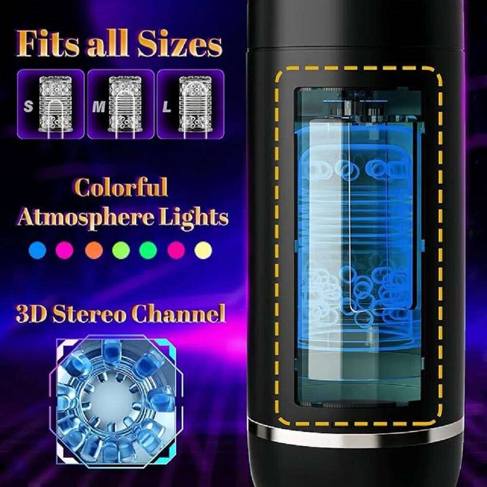 Automatic Telescopic Rotation Masturbator Cup Pussy Penis Exercise Real Vagina Masturbation Blowjob Machine Sex Toy For Men Z260312