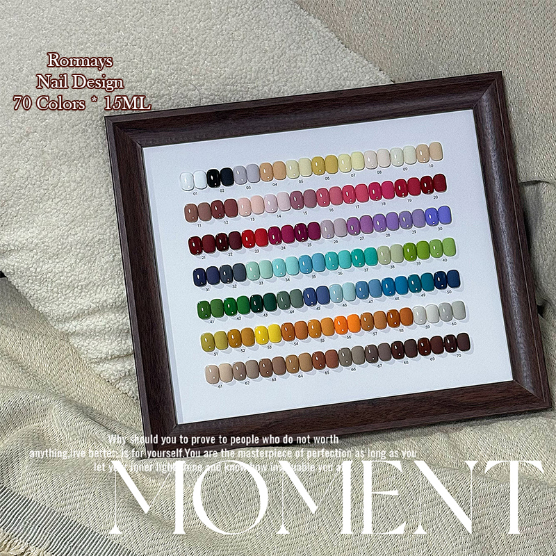 70 Colors Solid Color Gel Nail Polish Set Nude & Morandi Tones Soak Off UV LED Nail Gel Kit Salon Quality Long Lasting Nail Art