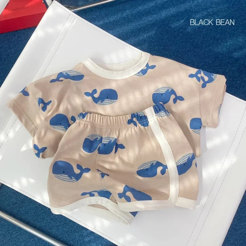 Baby Boy Clothing Set Toddler Kids Summer Clothes Cartoon TshirtShorts 2Piece Suit born Girl Outfits Tracksuits 260311