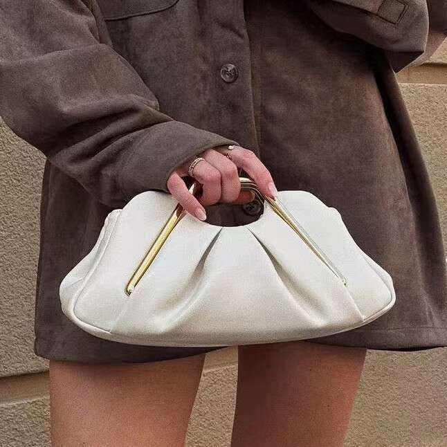 Luxury Soft Brown For Women Leather Hobos Retro Cloud Crossbody Phone Clutch Clip Bag Female Bolsa tote bag shoulder bag Xiu Lai Si