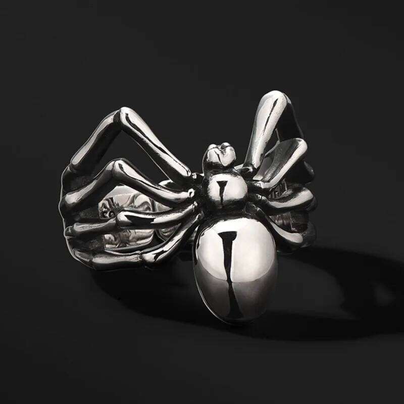 Buyee 925 Sterling Silver Female Big Elegant Animal Open Ring Finger for Women Fashion Unique Punk Fine Jewelry Circle Gift H260312