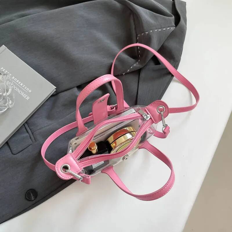2025 Summer Jelly For Women High Quality PVC Transparent Crossbody Bag Waterproof Clear Handbag Lady Fashion Hobo bag