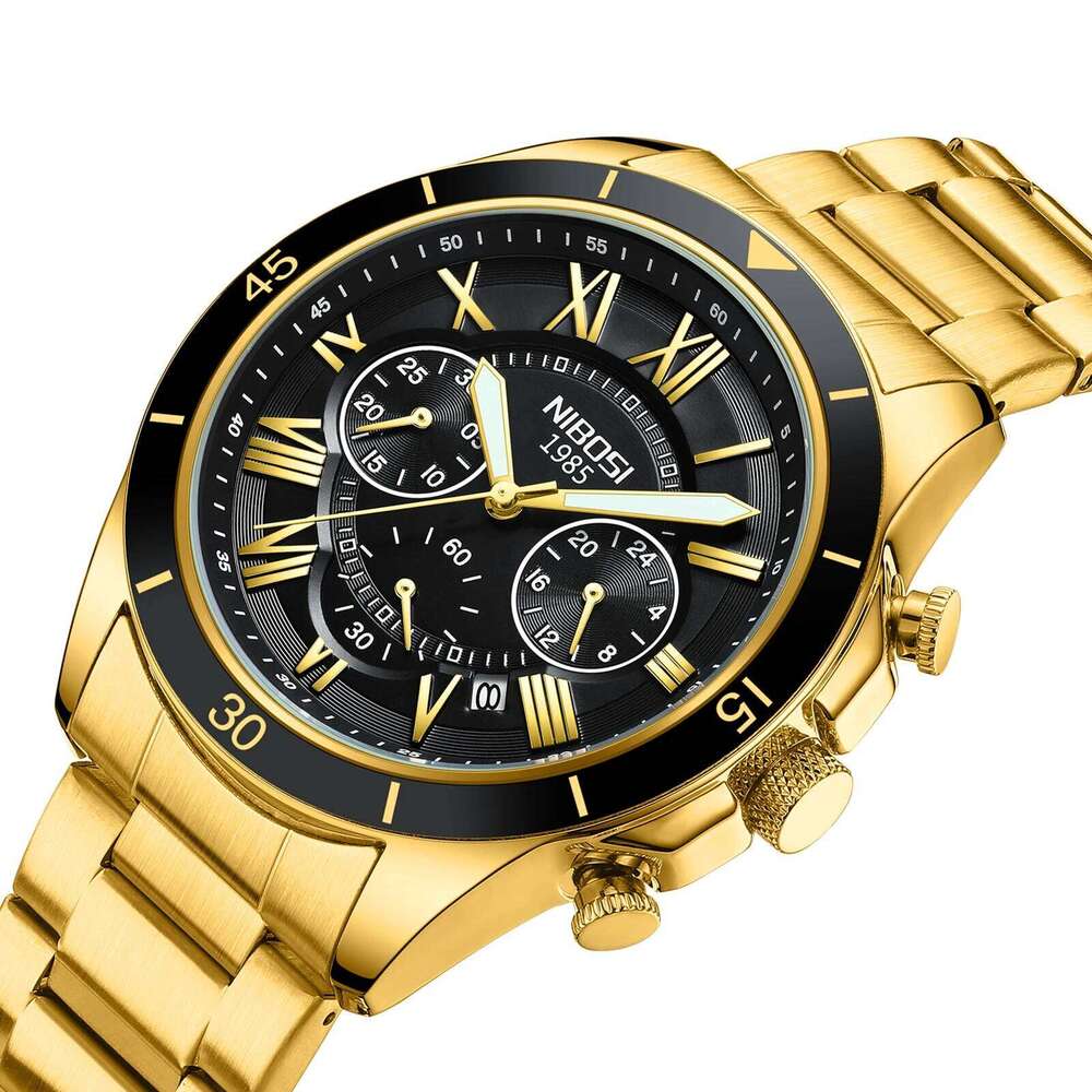 NIBOSI Fashion Watch Top Brand Luxury Quartz Men Watches Waterproof Chronograph Auto Date Wristwatch Male Clock Reloj Hombre