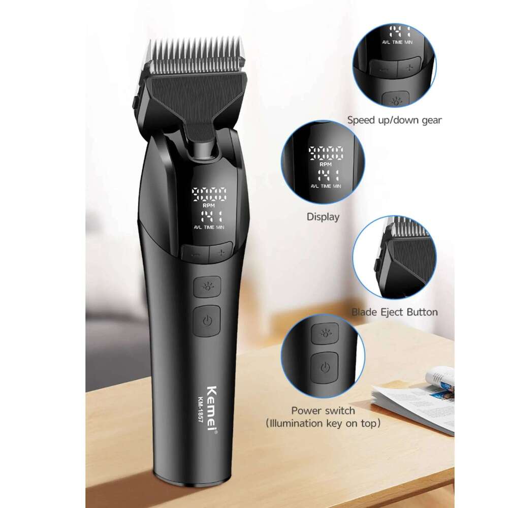kemei 1857 professional pet grooming electric rechargeable cat shaver dog trimmer 10W animal hair clipper C260312