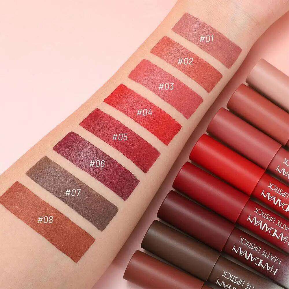 Matte Waterproof Lipstick 8 Colors Velvet Liner Long Lasting Non Stick Cup Lip Crayon Silky Sexy Makeup Pen W260311