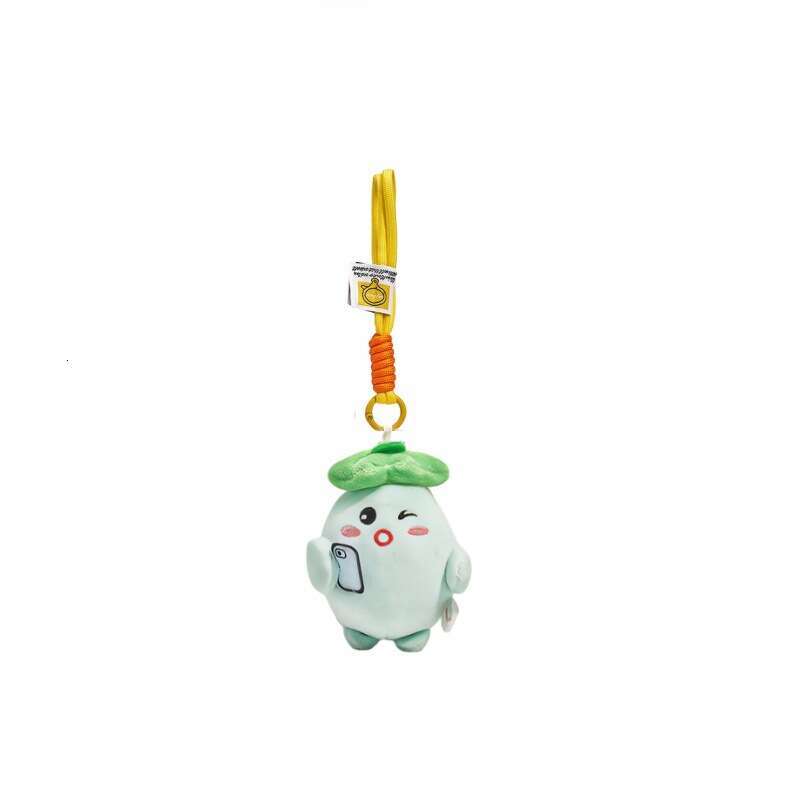 Original plush toy keychain pendant backpacks, cute little accessory for couples using mobile phones, eggplant doll bag charm