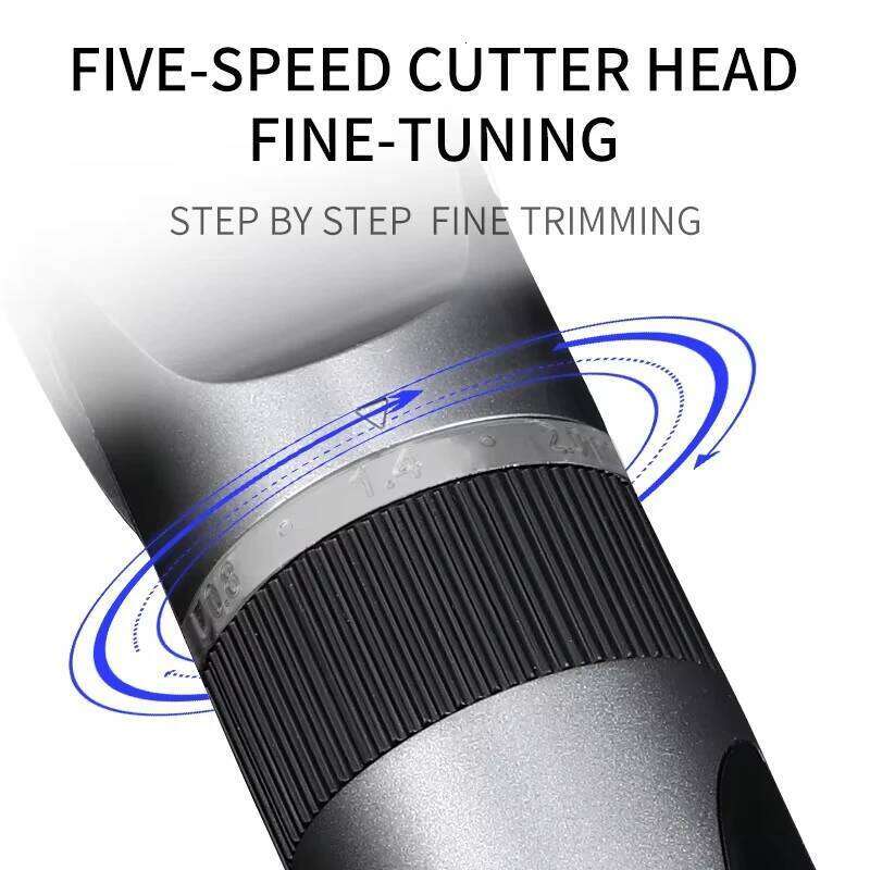 Men Electric Clipper Ceramic Blade 5 Speed Adjustable USB Rechargeable Cordless Trimmer Professional Hair Cut Barber Tool C260312