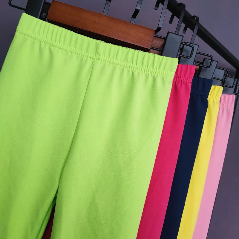 Kids Solid Color Pants For Girls Stretch Skinny Leggings Spring Summer Soft Slim Trousers Children Pant Girl and Boys 260311