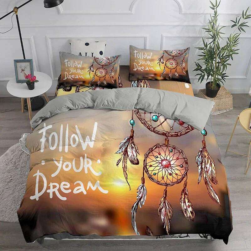 Dream Catcher Bedding Set Elegant Bohemian Duvet Queen 240x220 Ethnic Quilt Single Double King Comforter Bed Cover H260312