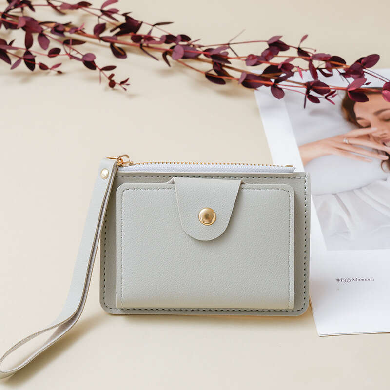 Luxury fashion wallet New Women S With Multiple Slots Wrist Strap Macaron Color Korean Style Compact Student Wallet Card Holder Coin Purse