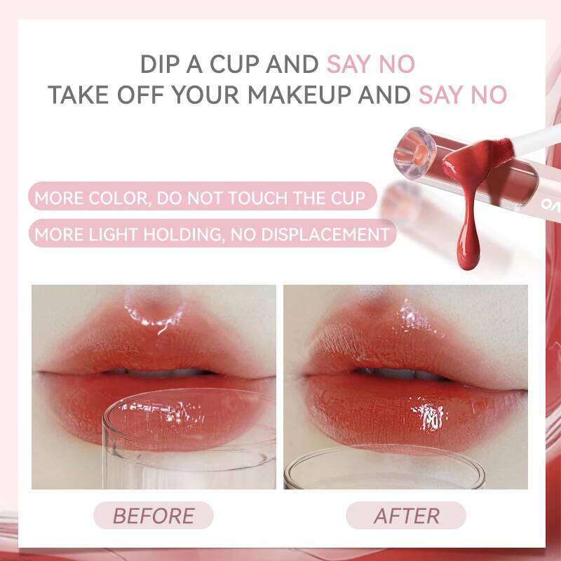 Dual-Ended Glaze-Matte Velvet & Mirror Finish Liquid Lipstick, Hydrating Glossy Lip Glaze,Long-Lasting Color Lock,Waterproof W260311