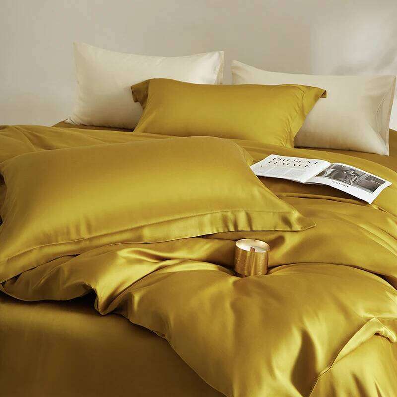 600TC Lyocell Bamboo Fiber Soft Silky Cooling Bedding Set Single Double Queen King Duvet Cover Flat/Fitted Bed Sheet Pillowcases H260312