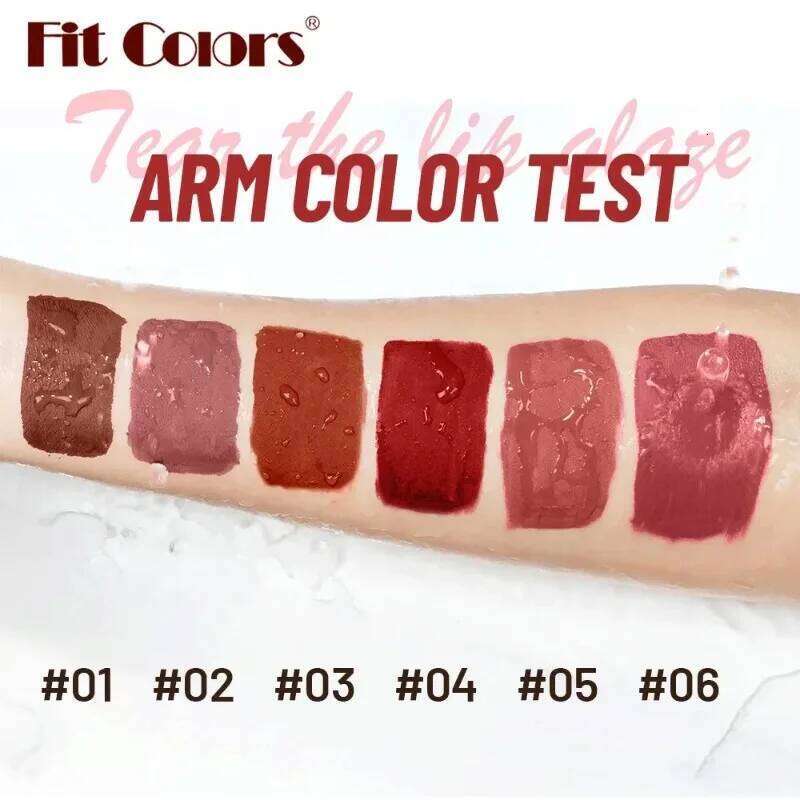 6Colors Matte Lipstick Waterproof Velvet Texture Liquid Lip Gloss Bohemian Style Earth Brown Lasting Non-stick Cup Lips Makeup W260311