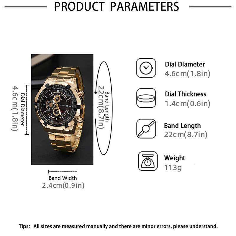 Fashion Mens Sports Watches Luxury Casual Stainless Steel Quartz Wrist Men Business Calendar Watch