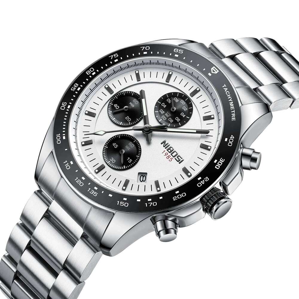NIBOSI Business Watches Top Luxury Wristwatch Waterproof Luminous Stainless Steel Quartz Watch Men Relogio Masculino