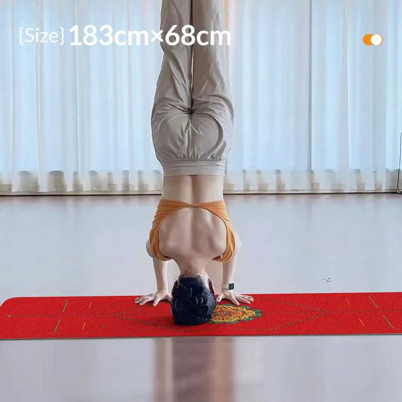 Zen Rhyme Frosted Pu Natural Rubber Yoga Mat Sweat Absorbing Sports Fitness Home Thick Workout Fitness Gym Exercise Gymnastics M260312