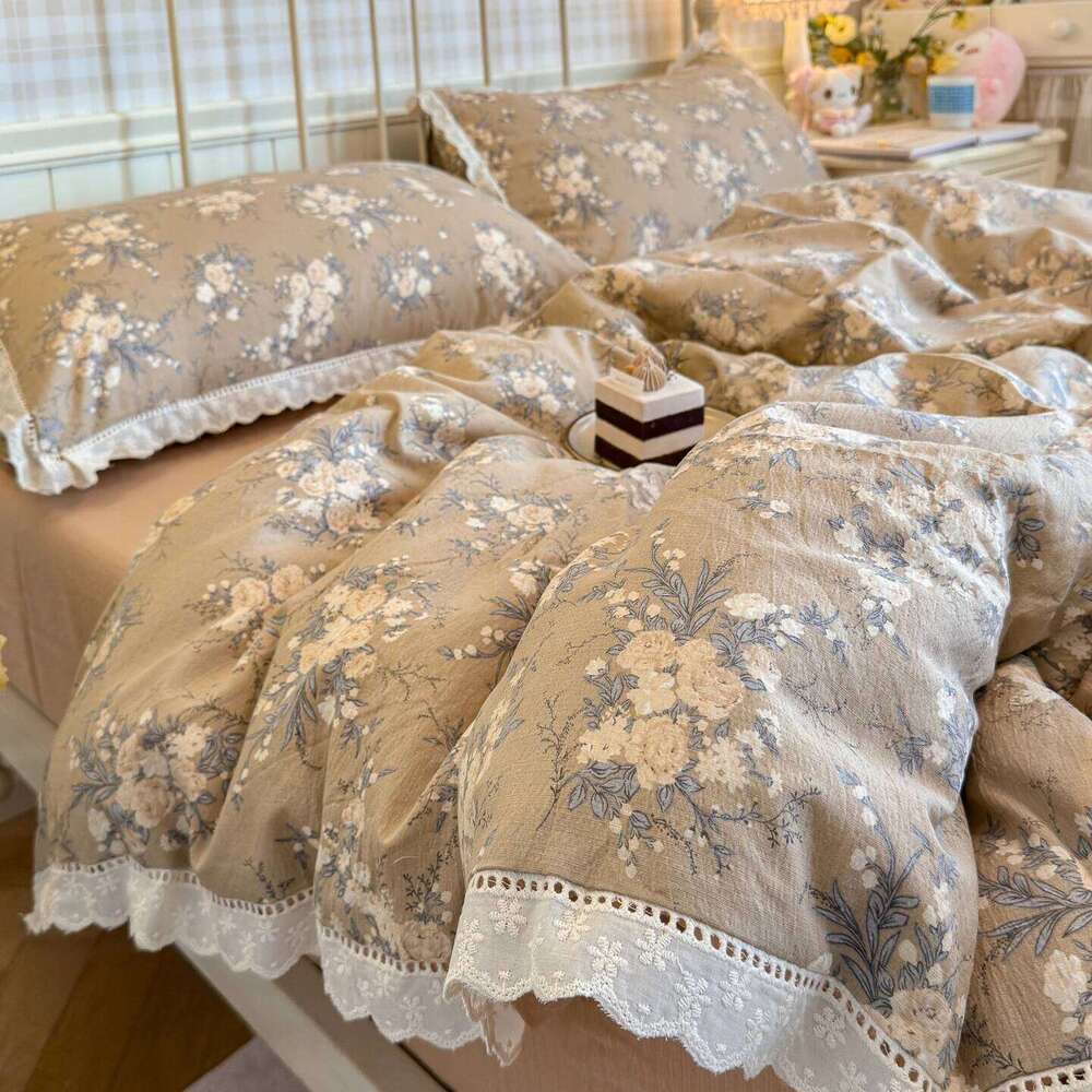 Floral Bed Sheets Princess Duvet Cover Bedding Set Room Decoration Birthday Gift Bedroom H260312