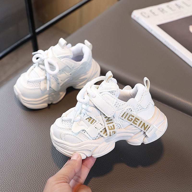 Kids Chunky Sneakers Breathable Mesh Toddler Sport Shoes Non-Slip Casual Trainers Eco-Friendly Soft Insole for Boys Girls Free Shipping