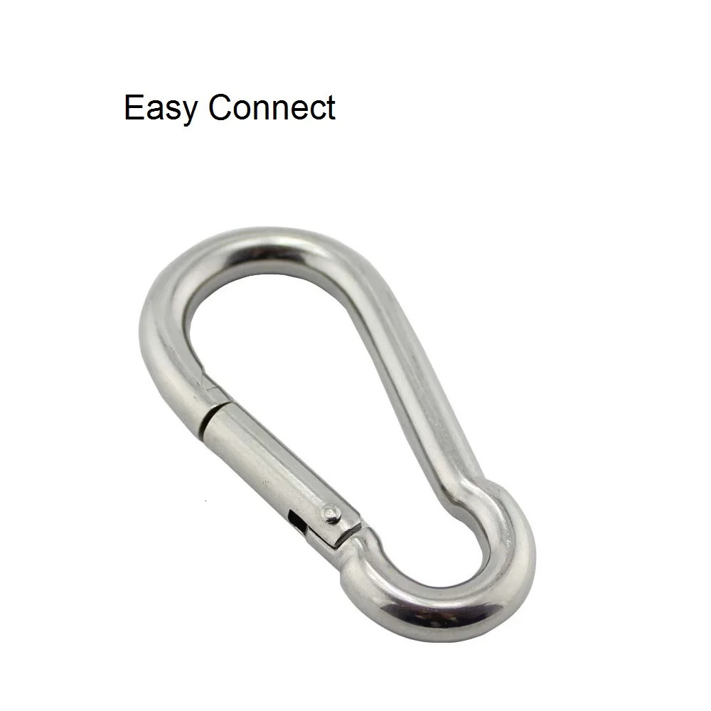 Carabiner Hook Marine Stainless Steel 50mm 60mm 70mm 80mm Length Large Heavy Duty Stainles 260228