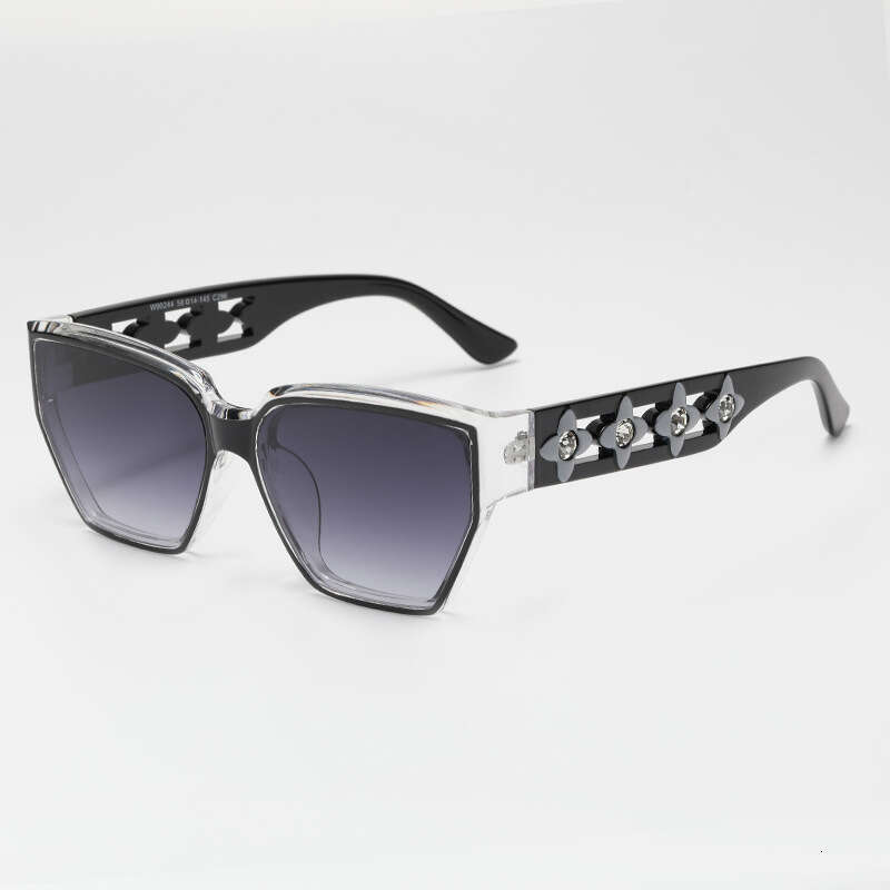 Sunglasses for Women Square Sun glasses Classic Face Slimming Oversized frame Polarized lenses Beach Daily Sun Glasses Flower Diamond Accent
