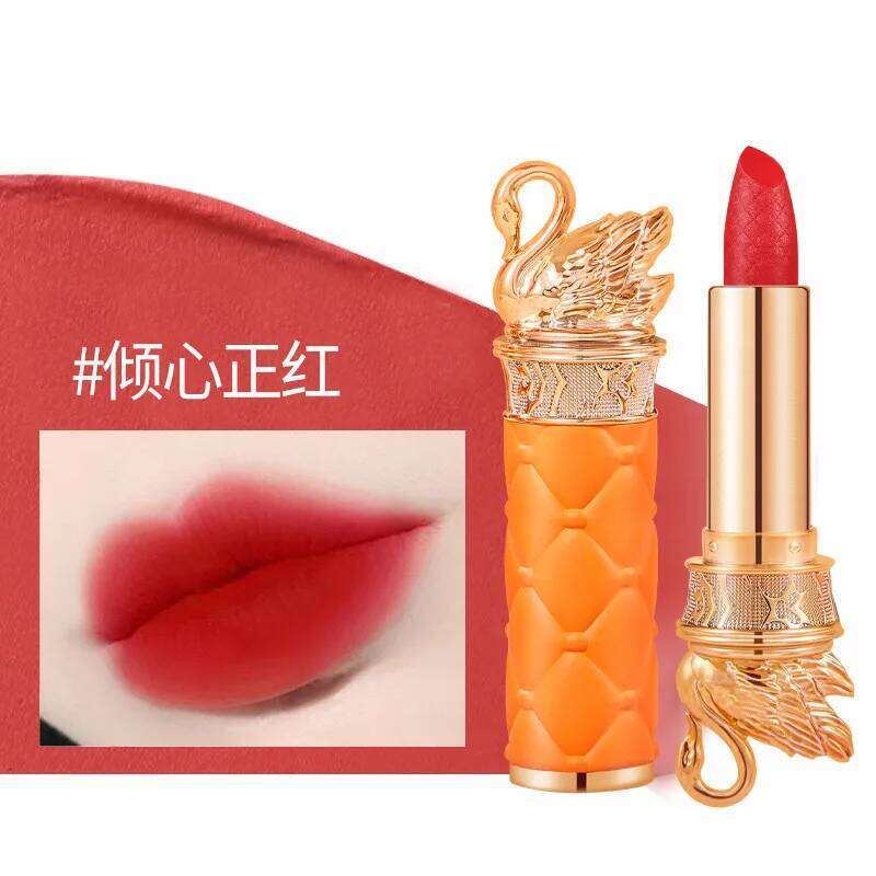 Swan Velvet Lipstick Waterproof Long Lasting Red Matte Korean Full Coverage Lip Makeup W260311