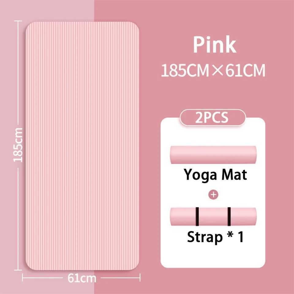 8mm NBR yoga mat anti slip thickened style for beginners home yoga mat for sports dance fitness floor mat equipment M260312