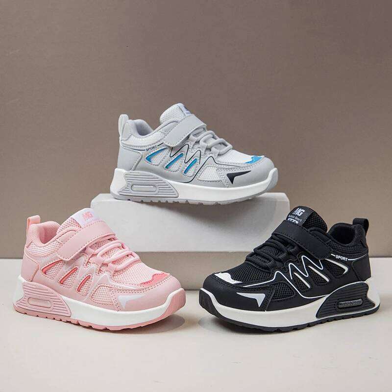 Baby Spring/autumn Breathable Thick Sole Soft/Simple Students Running Shoes KIds Fashionable One-length Light Sports Sneakers H260312