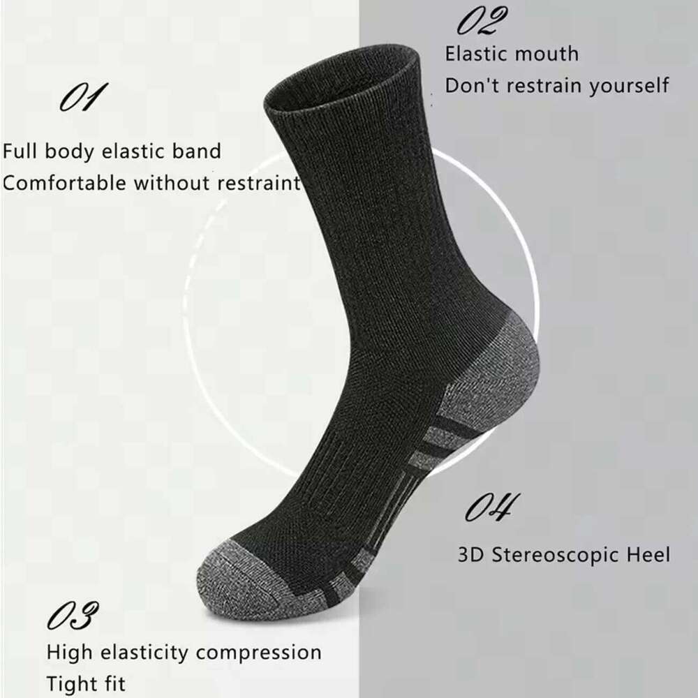 5Pairs Men's Outdoor Gym Socks High Quality Comfortable Soft Ground-Gripping Football Large Size New Style Z260312