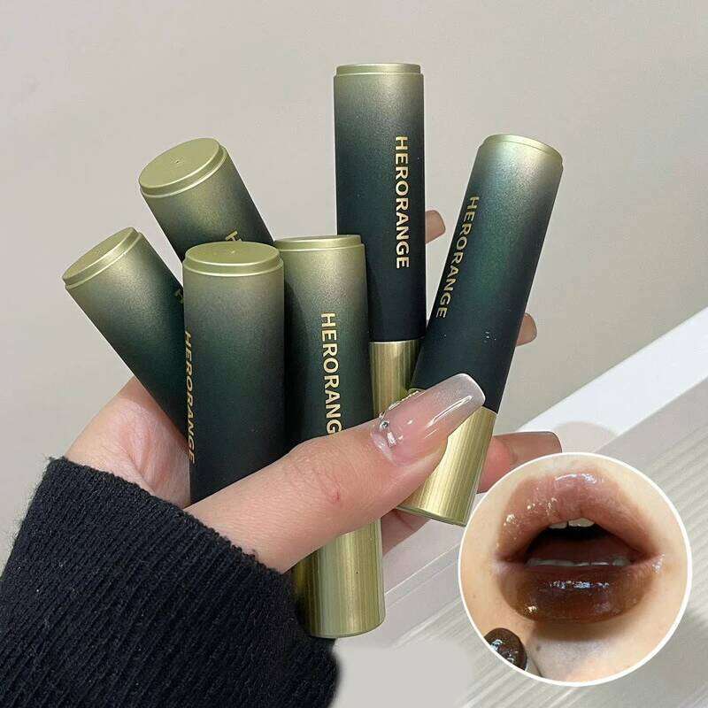 HERORANGE Heart-Shaped Moisturizing Lipstick: Mirror-Like Shine with Hydrating Formula - Natural Look for a Dewy, Radiant Finish W260311