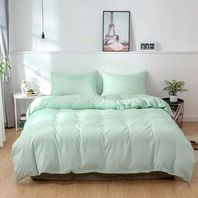 Nordic Solid Color Sanding Duvet Cover 220x240 Single Double Queen King Simple Bedding Set Pillowcase Bedclothes No Bed Sheet H260312