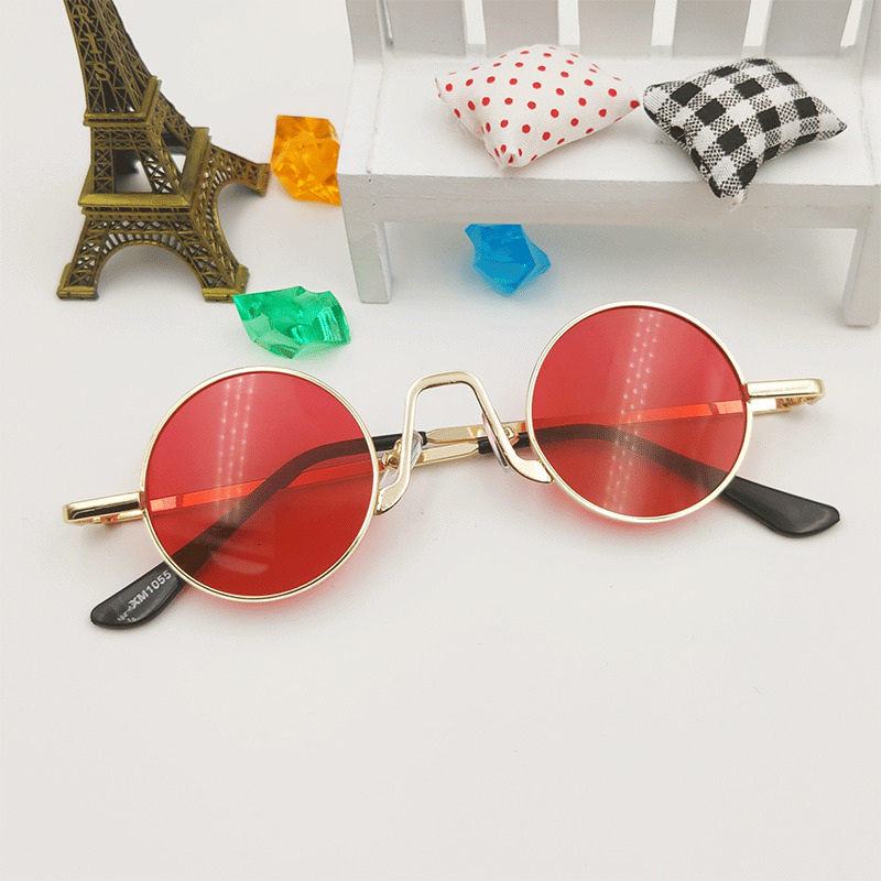 Foreign Trade Internet Celebrity Same Personality Glasses Children Metal Small Round Sunglasses Fruit Ins Style