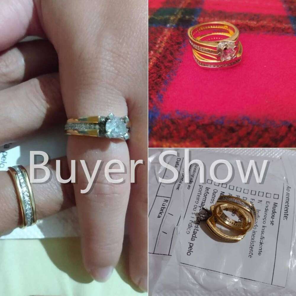 Huitan Wedding Ring Set for Women Round Zirconia Crystal 2Pcs Engagement Party Rings Anniversary Gift Trendy Jewelry Drop Ship W260311