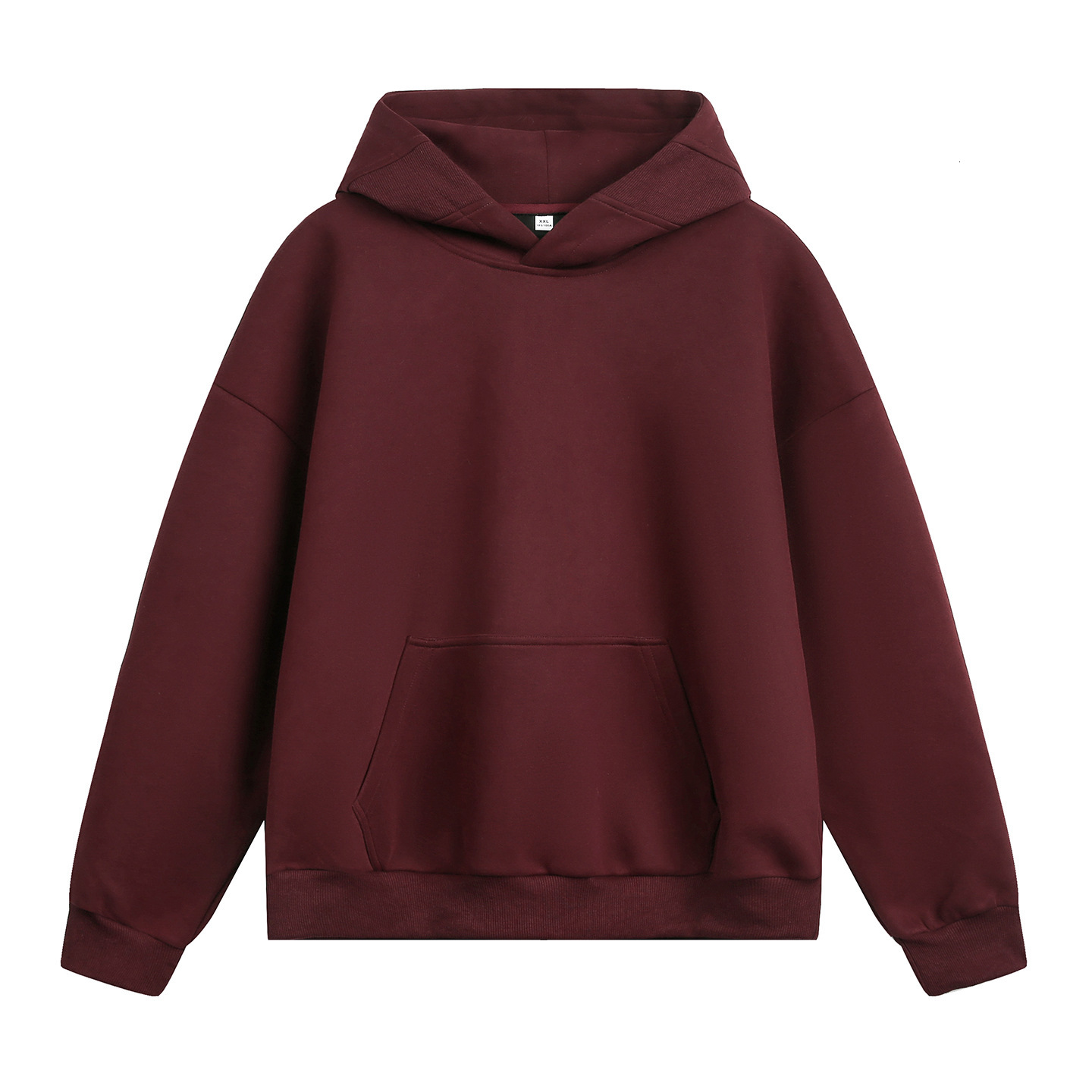 380g Heavyweight Designer Hoodie Basic Patchwork Hoodie Autumn Short Boxy Trendy Loose Solid Color Style Hoodie