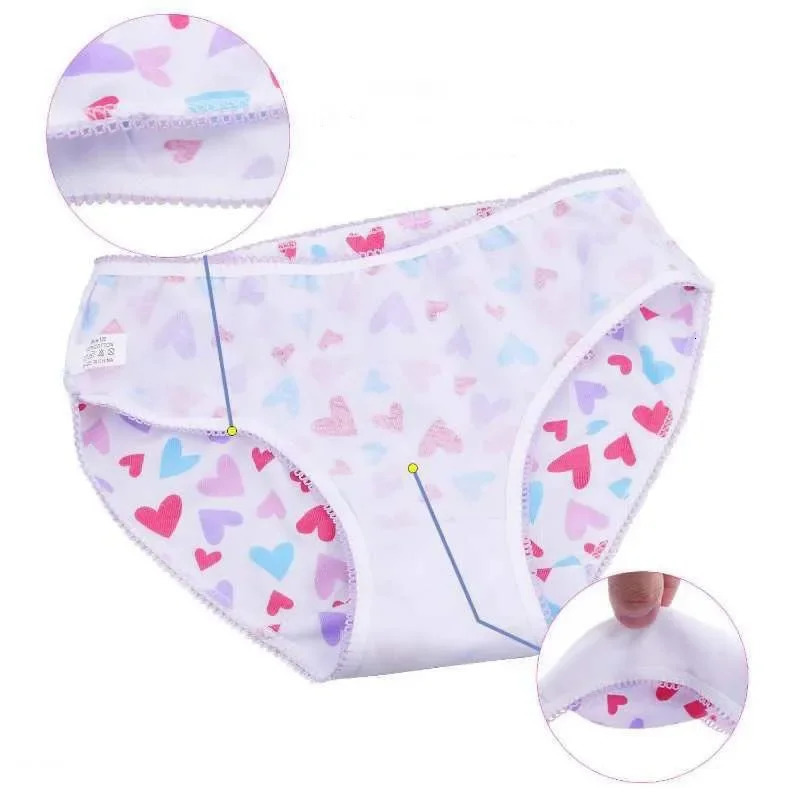 12pcs Lot Baby Girls Briefs Cartoon Underwears Children Panties Short Underpants For 112 Years 260311