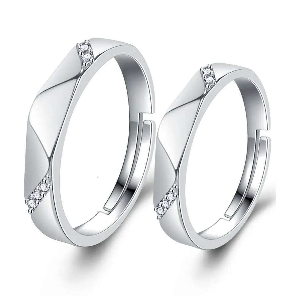 High Quality New Jewelry Man's Fashion 925 Sterling Silver Crystal Zircon Couple Rings For Woman XY0373 W260311