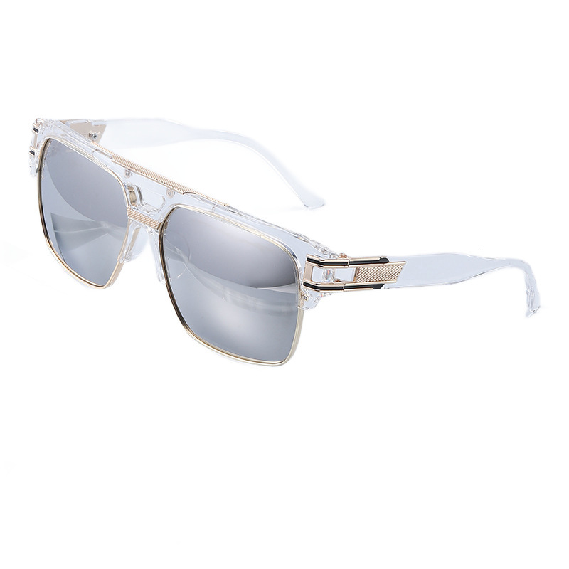 New square-frame blue polarized sunglasses, UV protection, outdoor sports, fashionable wear, sun protection eyewear