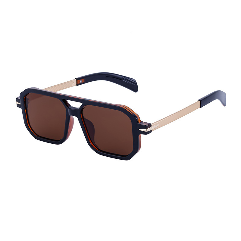 Fashionable Square Frame Polarized Driving Sunglasses for Men, Outdoor Sun Protection Sunglasses, Men's Eyewear