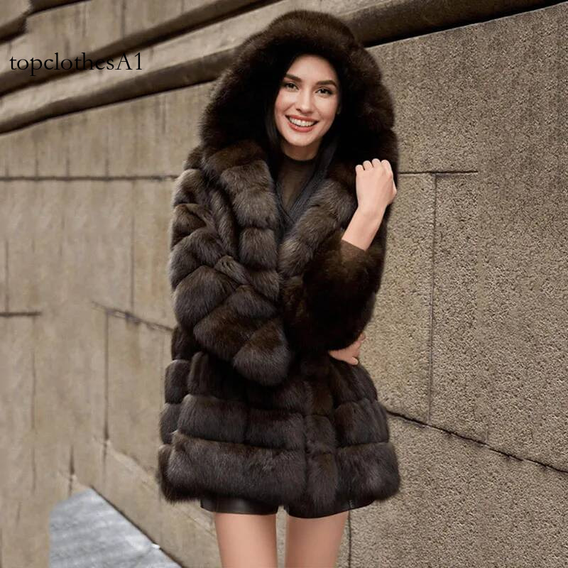 High Quality Imitation Mink 2025 New Winter Thick Temperament Leisure Warm Hooded Women Fur Coat 627