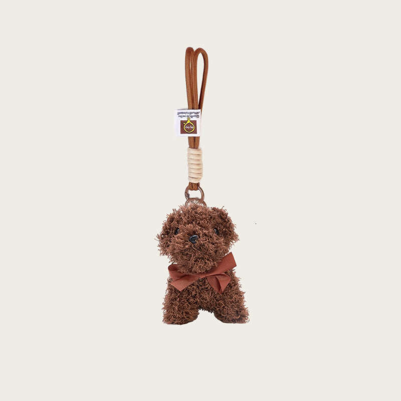 Backpack Pendant Teddy Plush Toy Small Dog Car Keychain Hanging Chain Accessory