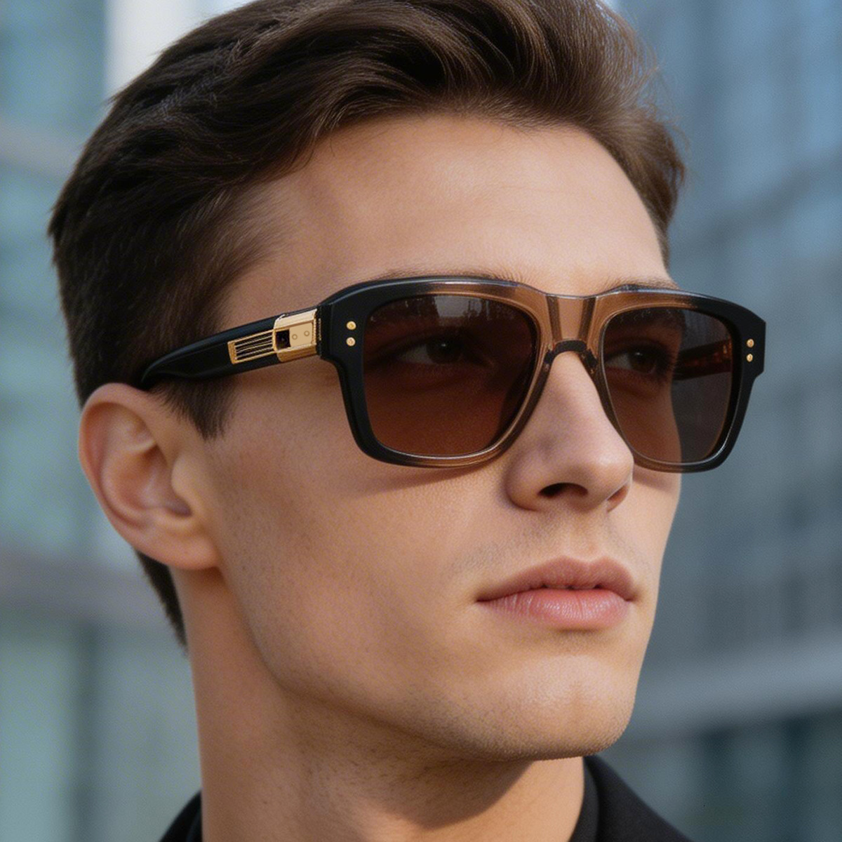 2026 New Fashion Square Frame Polarized Sunglasses Personalized Retro Driving Sun Protection Glasses for Men,