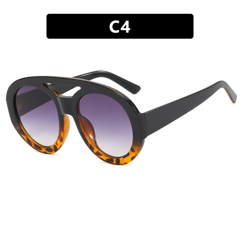Oversized Toad shaped Sunglasses Double Beam Double Beam Fashion Contrast Cross border Sunglasses Instagram Internet Celebrity Sunglasses Women