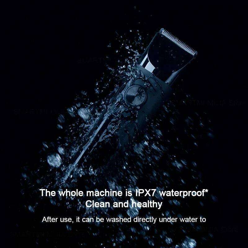MIJIA Hair Clipper,Barber Clippers For Men Professional,IPX7 Waterproof Titanium-Plated Ceramic Blade,180min battery life C260312