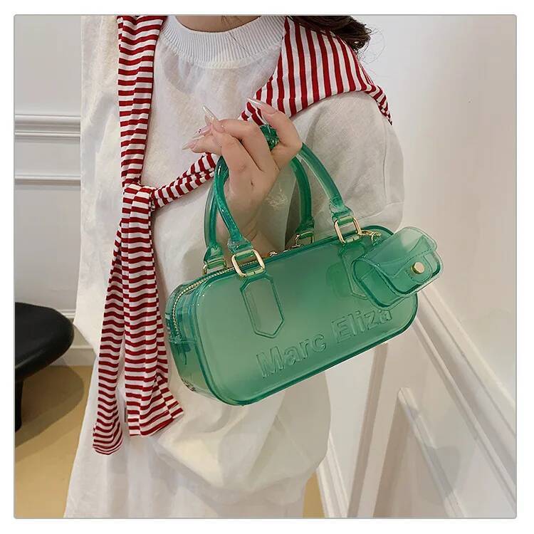 Summer PVC Transparent Jelly Handbag 2025 New Fashion Niche Ladies Shoulder Women's Versatile Crossbody Pillow Phone Bag