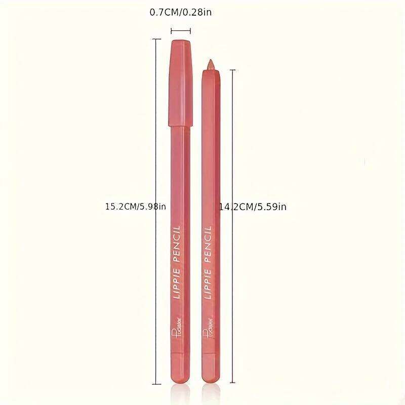 12 Color Matte Lipstick Lip Liner Set Nude Long Lasting Non-Stripping W260311
