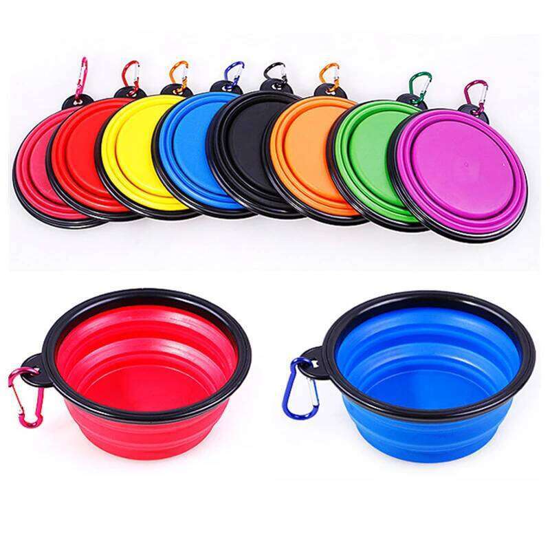 350ML/650ML Foldable Silicone Pet Bowl Portable Puppy Food Container Collapsible Feeder for Outdoor Camping Dog Accessories 26Y0312
