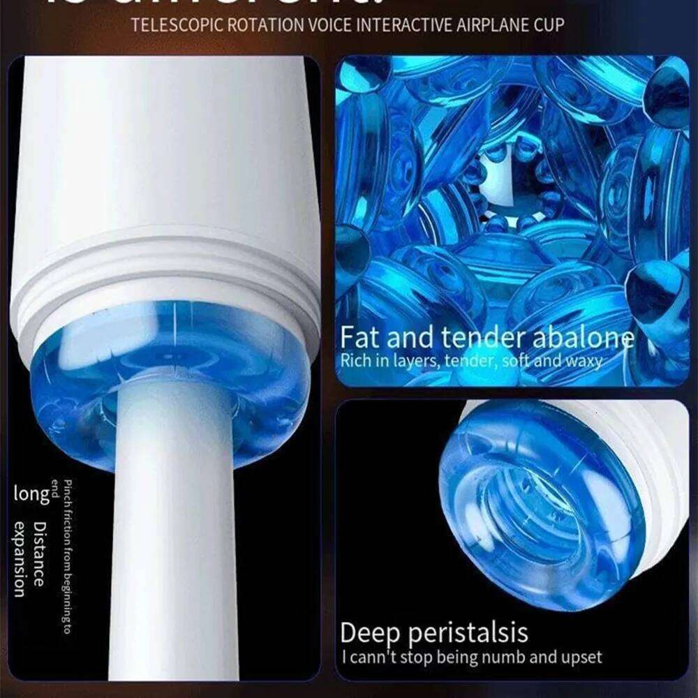 Male Masturbation Appliance Fully Automatic Electric Airplane Mug Adult Toys Dildo Retractable Rotating Sex Machine Z260312
