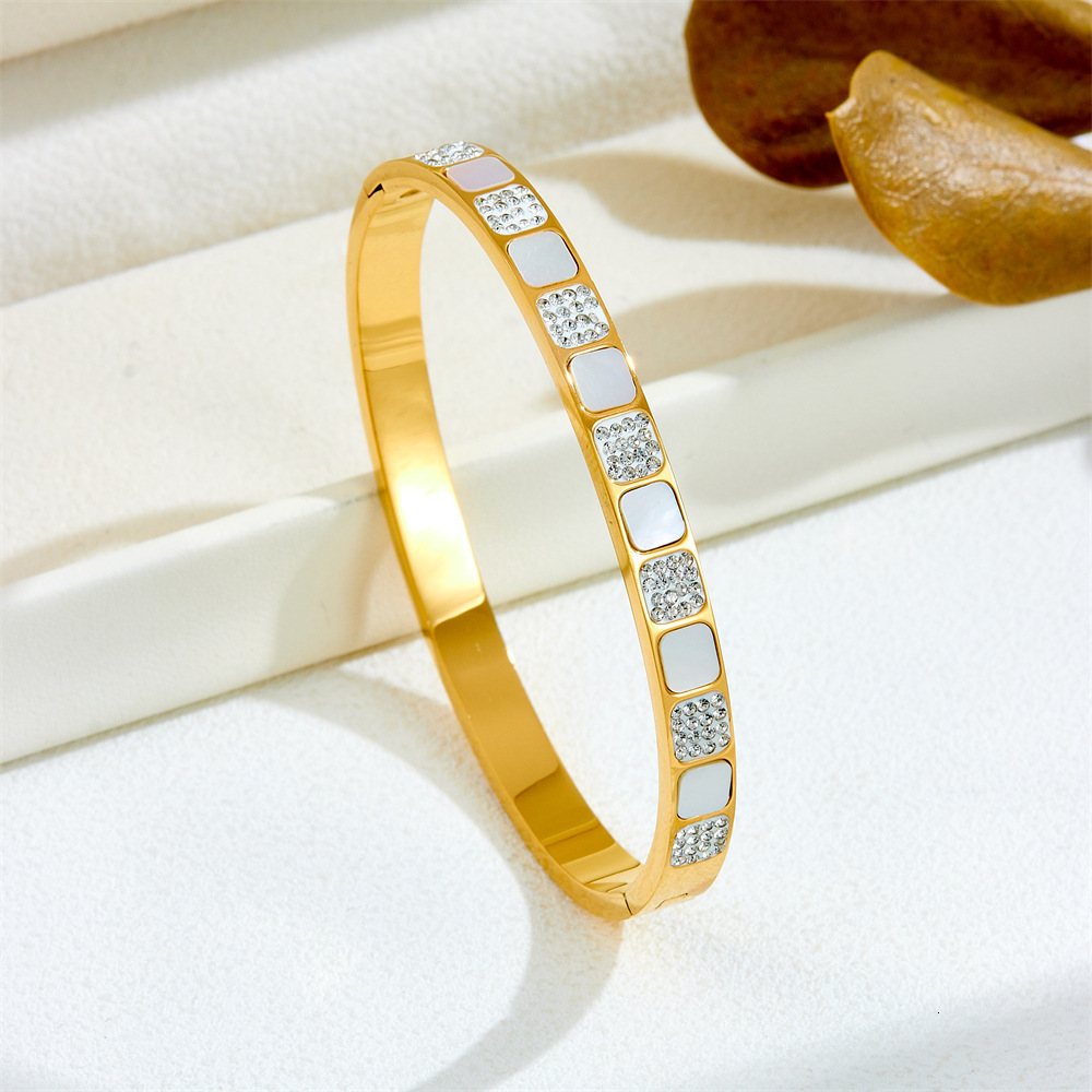 Luxury Brand Designer Jewelry Women Trendy Personality European And American Style Titanium Steel Bracelet Light Luxury Ins Style Jewelry Bracelet For