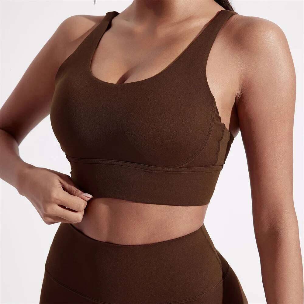 Solid Color Women Cross Underwear Soft Fitness Sport Bra Top Gym Yoga Athletic Workout With Chest Pad Comprehensive 26Y0312